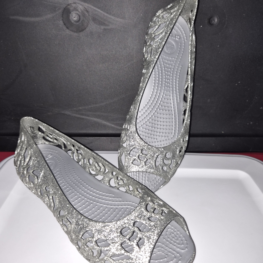 CROCS Silver Women's Flats